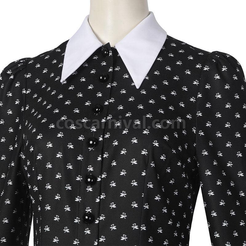 The Addams Family Wednesday Addams Christina Ricci Cosplay Costume coscarnival01112425