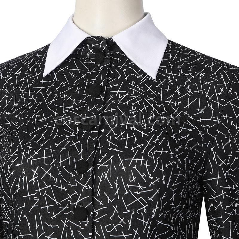 The Addams Family Wednesday Addams Christina Ricci Cosplay Costumes coscarnival01112561