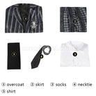 The Addams Family Wednesday Addams School Uniform Cosplay Costumes coscarnival01111338