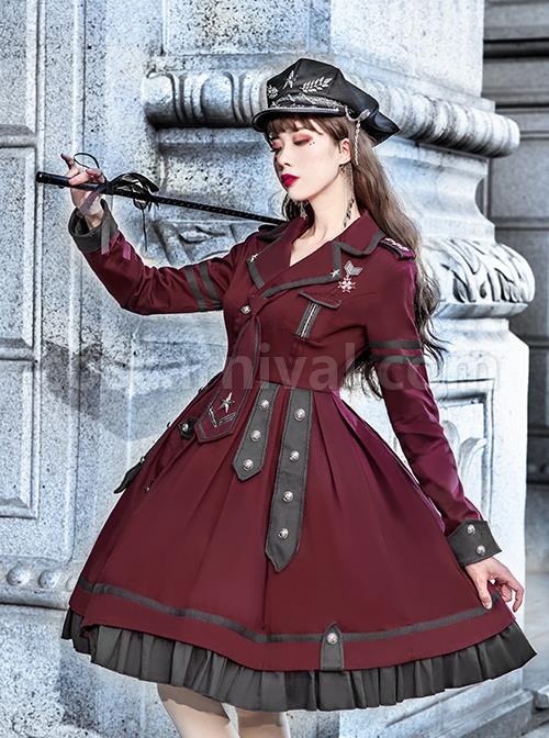 The-Battle-Of-The-Jedi-Series-OP-Military-Style-Lolita-Autumn-Winter-Long-Sleeve-Dress-And-Shirt-Set-coscarnival-581