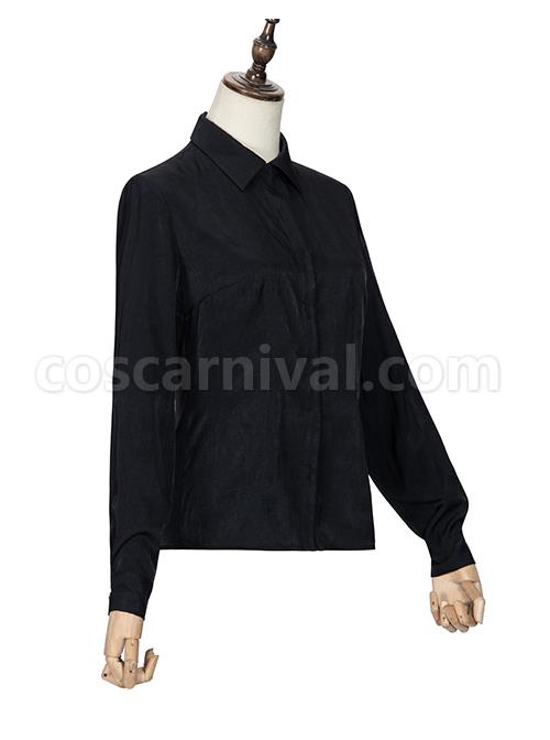 The Battle Of The Jedi Series Simple Black Classic Lolita Lapel Long Sleeve Shirt coscarnival