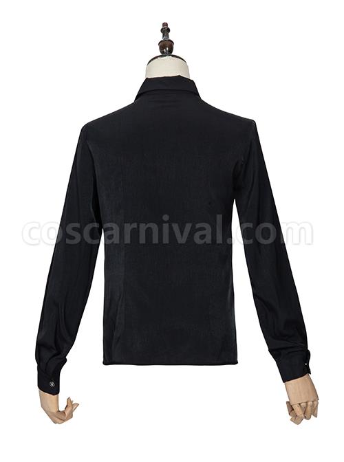 The Battle Of The Jedi Series Simple Black Classic Lolita Lapel Long Sleeve Shirt coscarnival