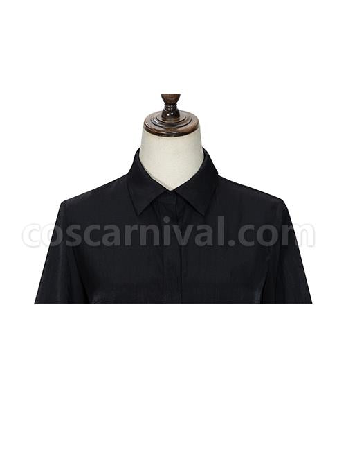 The Battle Of The Jedi Series Simple Black Classic Lolita Lapel Long Sleeve Shirt coscarnival