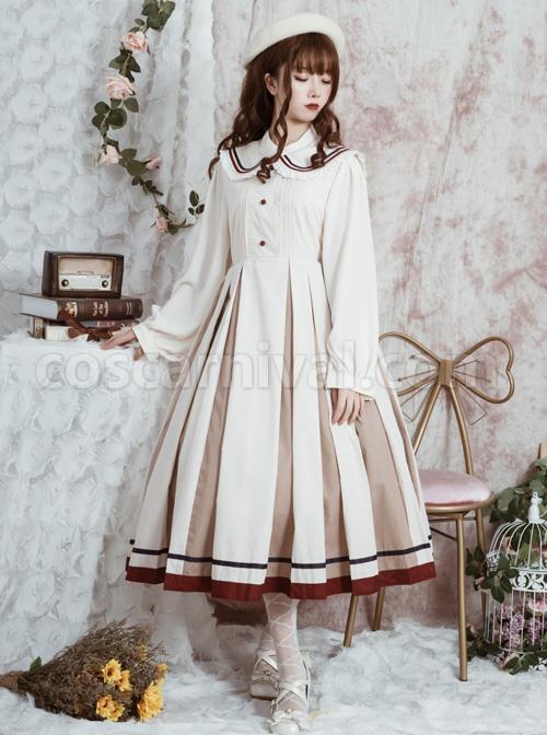 The-Distant-Letter-Series-Elegant-Pure-Color-Classic-Lolita-Autumn-Winter-Sleeveless-Dress-And-Shirt-Set-coscarnival-4362