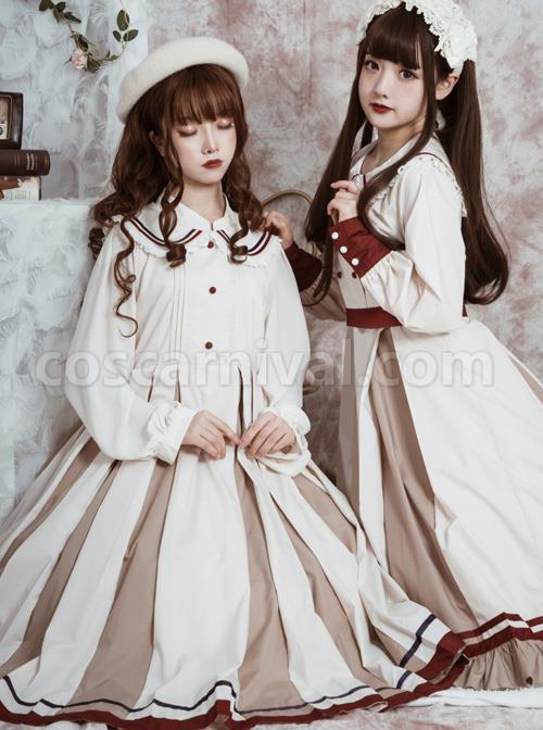 The-Distant-Letter-Series-Elegant-Pure-Color-Classic-Lolita-Autumn-Winter-Sleeveless-Dress-And-Shirt-Set-coscarnival-4389