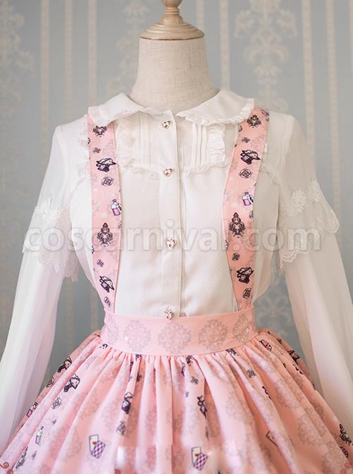 The Dreamland Of Alice Series Chiffon Doll Collar Classic Lolita Long Sleeve Shirt coscarnival