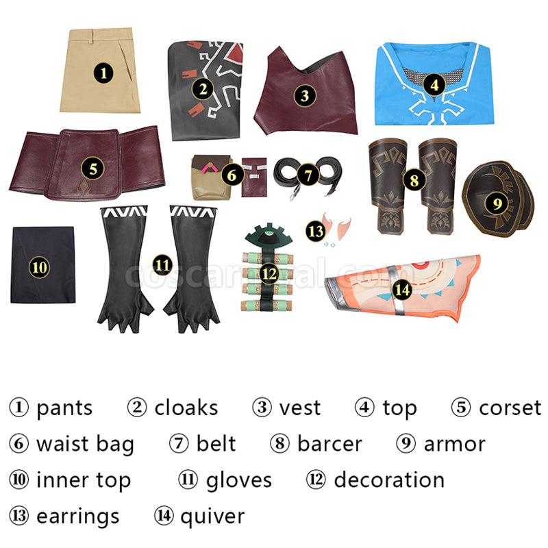 The Legend of Zelda Tears of the Kingdom link Cosplay Costumes coscarnival0111830