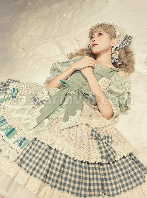 The-Little-Match-Girl-Series-Dropped-Shoulder-Lantern-Puff-Sleeves-Floral-Polka-Dot-Lace-Plaid-Hem-Classic-Lolita-Short-Sleeved-Dress-coscarnival-1983