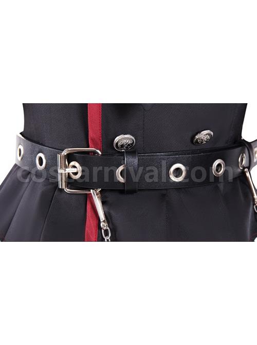 The Loser Of The Army Eats Dust Series OP Military Style Gothic Lolita Metal Belt Decoration Short Sleeve Dress Set coscarnival