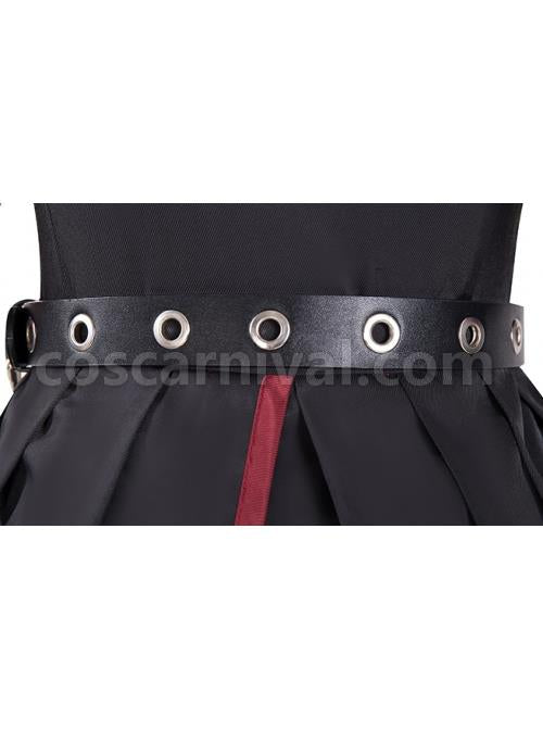 The Loser Of The Army Eats Dust Series OP Military Style Gothic Lolita Metal Belt Decoration Short Sleeve Dress Set coscarnival