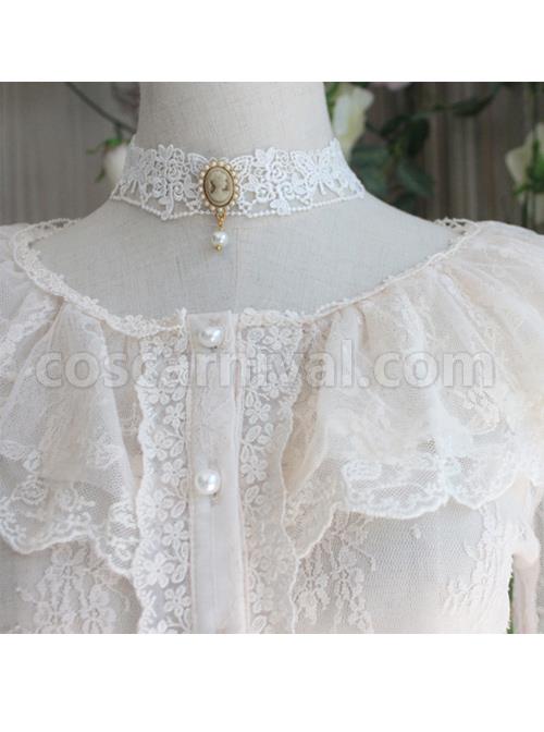 The Poetry Of Roses Series Classic Lolita Lace Elegant Sunscreen Shirt Short Blouse coscarnival