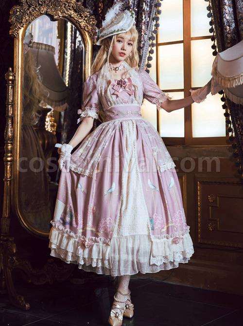 The-Poetry-Of-Roses-Series-Elegant-Classic-Lolita-Short-Sleeves-Long-Dress-coscarnival-4354