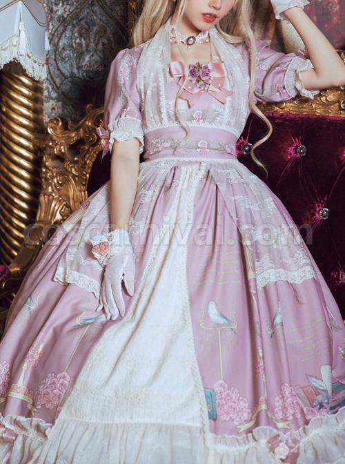 The-Poetry-Of-Roses-Series-Elegant-Classic-Lolita-Short-Sleeves-Long-Dress-coscarnival-4384