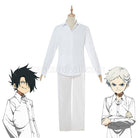 The Promised Neverland Ray and Norman White Shirt Suit Cosplay Costumes coscarnival011116394