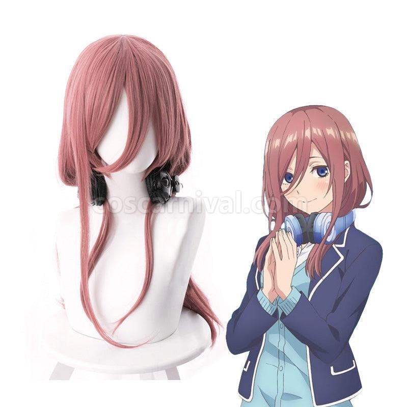 The Quintessential Quintuplets Miku Nakano Long Red Cosplay Wigs coscarnival011114612