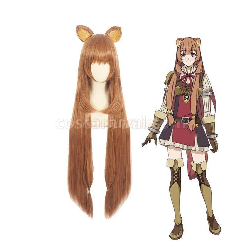 The Rising Of The Shield Hero Raphtalia Long Straight Brown Cosplay Wig coscarnival011118999