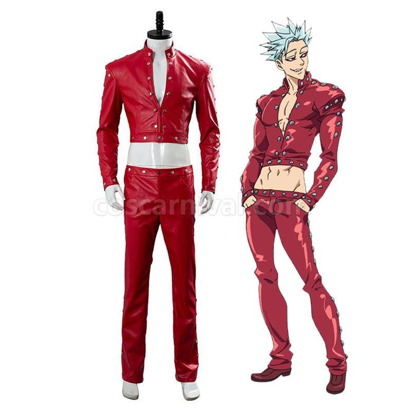The Seven Deadly Sins Ban Red Jacket Suit Cosplay Costume coscarnival011116186