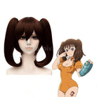 The Seven Deadly Sins Diane Short Brown Double Ponytail Cosplay Wigs coscarnival011116189