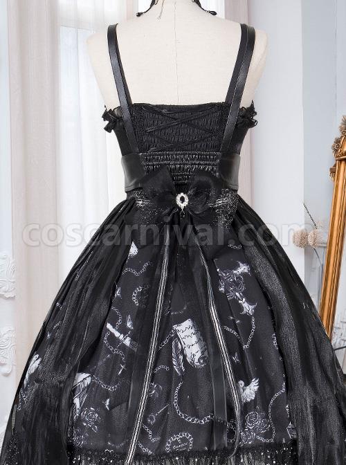 The Vampire Diaries Series JSK Darkness Gothic Lolita Sling Dress coscarnival