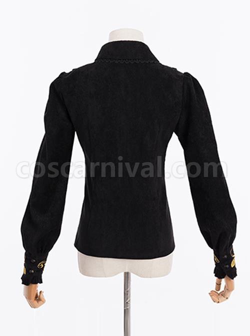 Thicken Corduroy Gothic Lolita Long Sleeve Shirt coscarnival