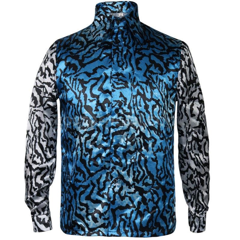Tiger King Joe Exotic Shirt Yellow Blue Sequin Full Set Cosplay Costume coscarnival011114292