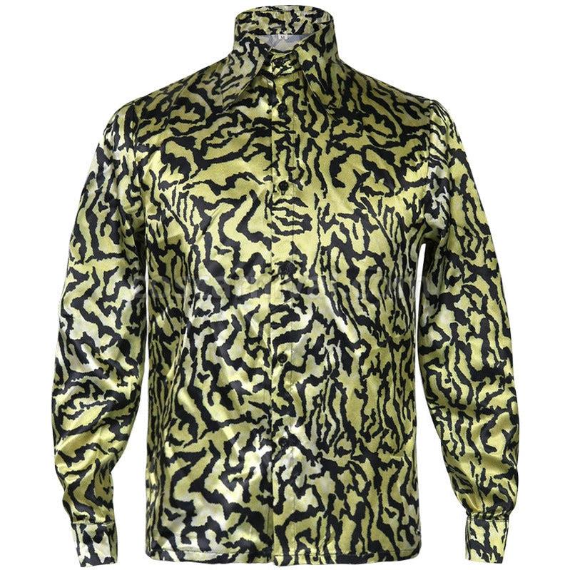 Tiger King Joe Exotic Shirt Yellow Blue Sequin Full Set Cosplay Costume coscarnival011114299