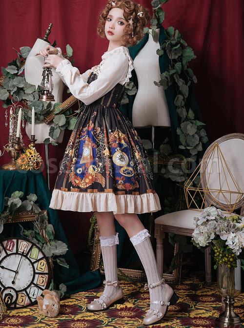 Time-Machine-Heart-Series-Printing-JSK-Retro-Classic-Lolita-Sling-Dress-coscarnival-4346