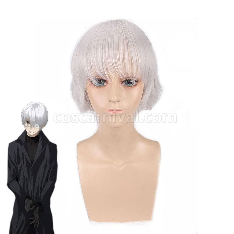 Tokyo Ghoul Haise Sasaki 35cm White Cosplay Wigs coscarnival011114667