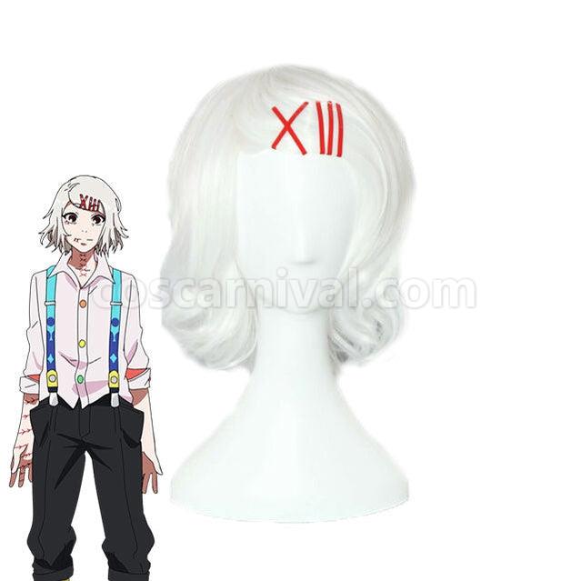 Tokyo Ghoul Juzo Suzuya Short White Cosplay Wigs coscarnival011114655