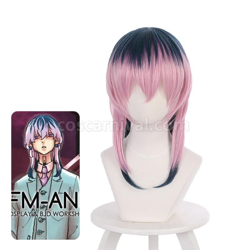 Tokyo Revengers Rindo Haitani Dark Blue Gradient Pink Cosplay Wigs coscarnival01119863