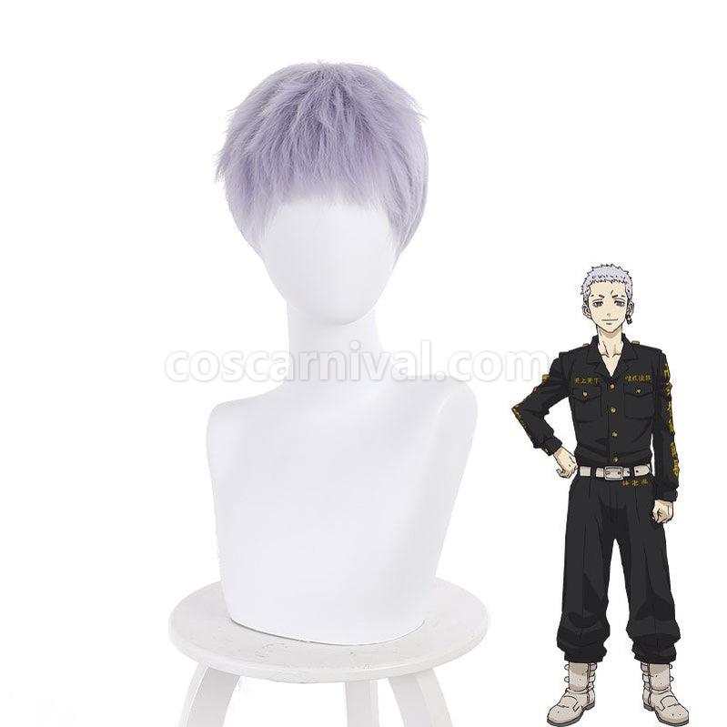 Tokyo Revengers Takashi Mitsuya Blue Purple Cosplay Wigs coscarnival011111126