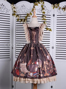 Travelers-Series-JSK-Printing-Retro-Classic-Lolita-Ruffle-Sling-Dress-coscarnival-1972