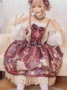 Travelers-Series-JSK-Printing-Retro-Classic-Lolita-Ruffle-Sling-Dress-coscarnival-1992
