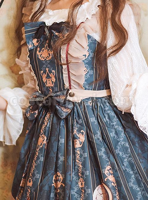 Travelers-Series-JSK-Printing-Retro-Classic-Lolita-Ruffle-Sling-Dress-coscarnival-1997