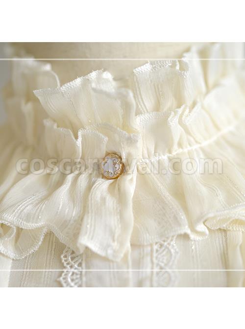 Trumpet Sleeve Stand Collar Chiffon Lolita Shirt coscarnival
