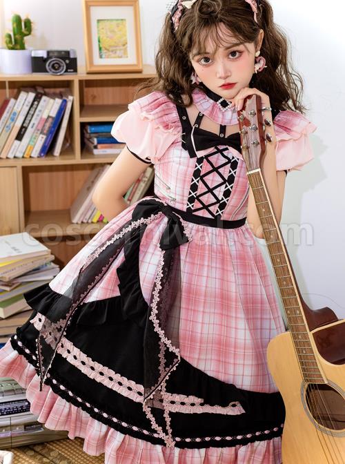 Tsubaki-Sakura-Series-OP-Idol-Singing-Clothes-Black-Sweet-Pink-Plaid-Sweet-Lolita-Short-Sleeve-Dress-coscarnival-3590.jpg