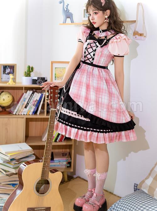 Tsubaki-Sakura-Series-OP-Idol-Singing-Clothes-Black-Sweet-Pink-Plaid-Sweet-Lolita-Short-Sleeve-Dress-coscarnival-3605.jpg