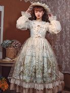 Twilight-Feast-Classic-Lolita-Elegant-Daily-Manor-Oil-Painting-Girl-JSK-Big-Bow-Lace-Pearl-Veil-Sling-Dress-Set-coscarnival-1941
