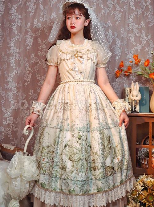 Twilight-Feast-Classic-Lolita-Elegant-Daily-Manor-Oil-Painting-Girl-JSK-Big-Bow-Lace-Pearl-Veil-Sling-Dress-Set-coscarnival-1947