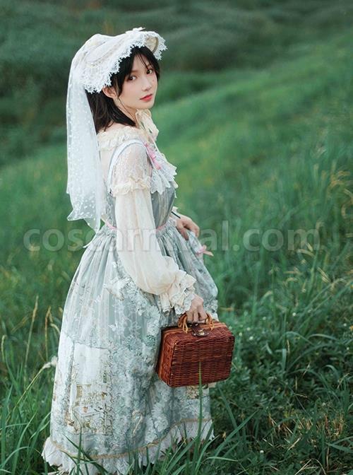 Twilight-Feast-Classic-Lolita-Elegant-Daily-Manor-Oil-Painting-Girl-JSK-Big-Bow-Lace-Pearl-Veil-Sling-Dress-Set-coscarnival-1954