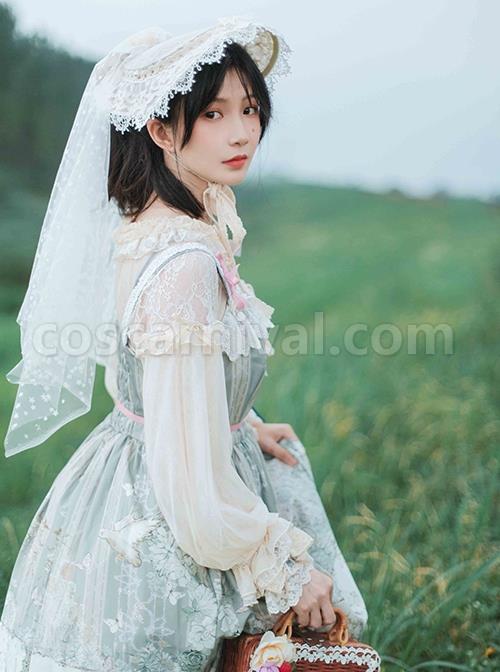 Twilight-Feast-Classic-Lolita-Elegant-Daily-Manor-Oil-Painting-Girl-JSK-Big-Bow-Lace-Pearl-Veil-Sling-Dress-Set-coscarnival-1970