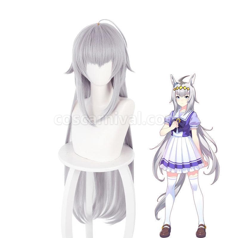 Uma Musume Pretty Derby Oguri Cap Silver Gray Long Copslay Wigs coscarnival011111758