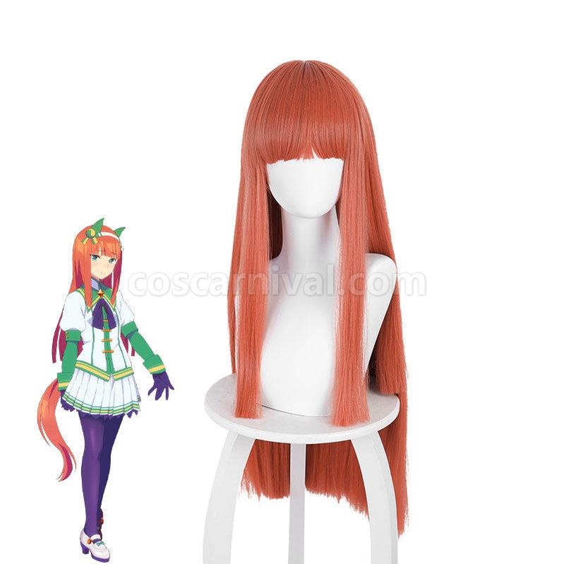 Uma Musume Pretty Derby Silence Suzuka Long Orange Cosplay Wigs coscarnival011111771