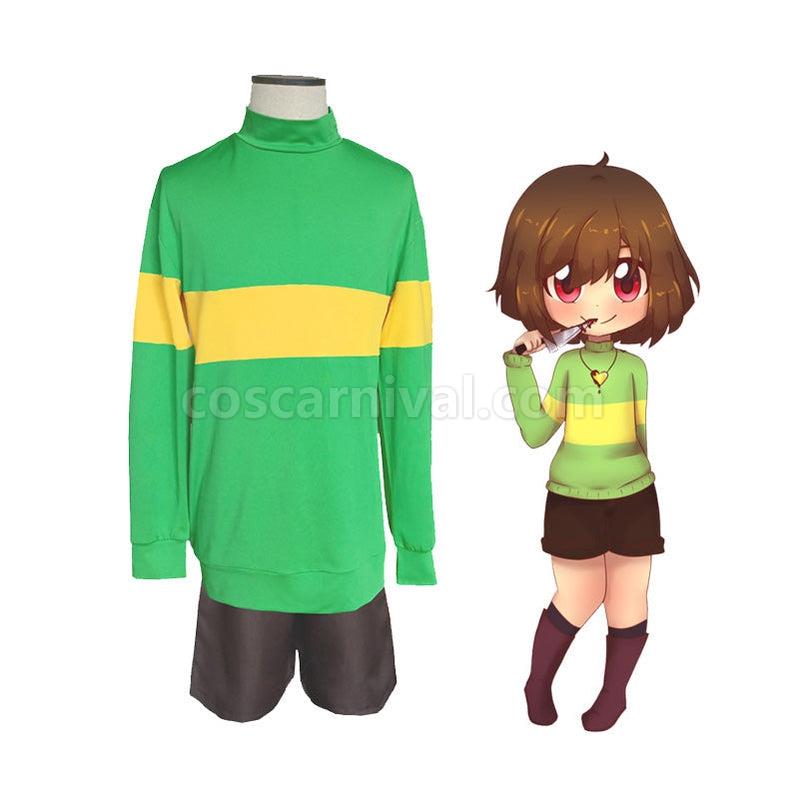 Undertale The First Human Chara Cosplay Costume coscarnival011114165