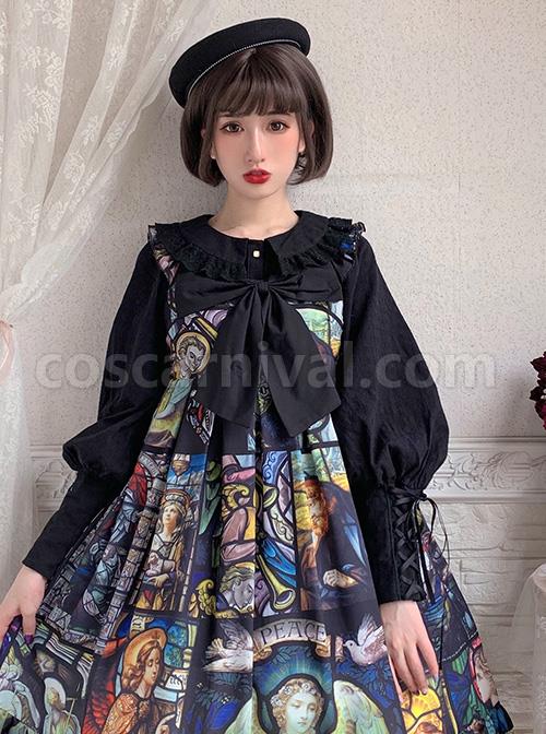 Vanilla Latte Series Retro Elegant Classic Lolita Long Sleeve Shirt coscarnival