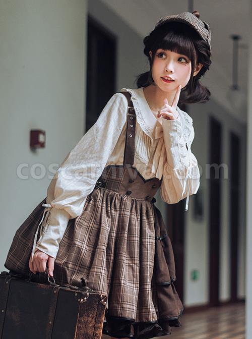 Vanilla Latte Series Retro Elegant Classic Lolita Long Sleeve Shirt coscarnival