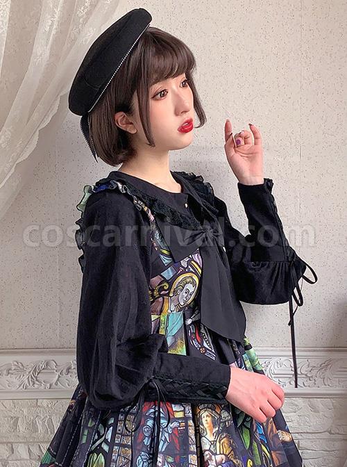 Vanilla Latte Series Retro Elegant Classic Lolita Long Sleeve Shirt coscarnival