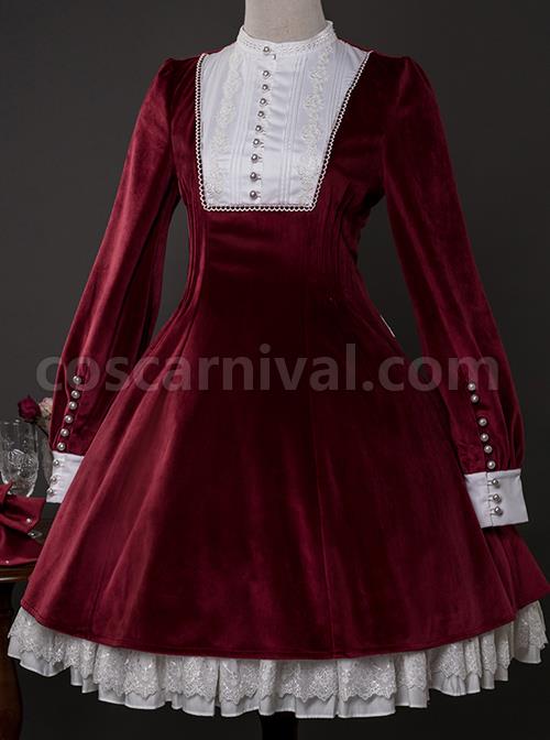 Velour-Long-Sleeve-Pearl-Buttons-Classic-Lolita-Dress-coscarnival-4325