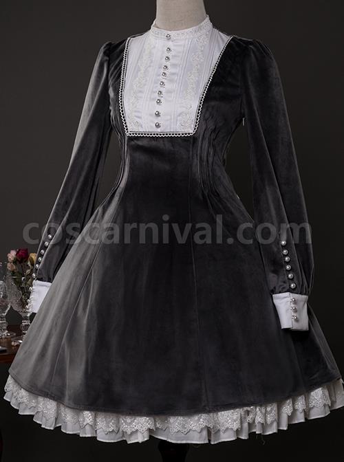 Velour-Long-Sleeve-Pearl-Buttons-Classic-Lolita-Dress-coscarnival-4335