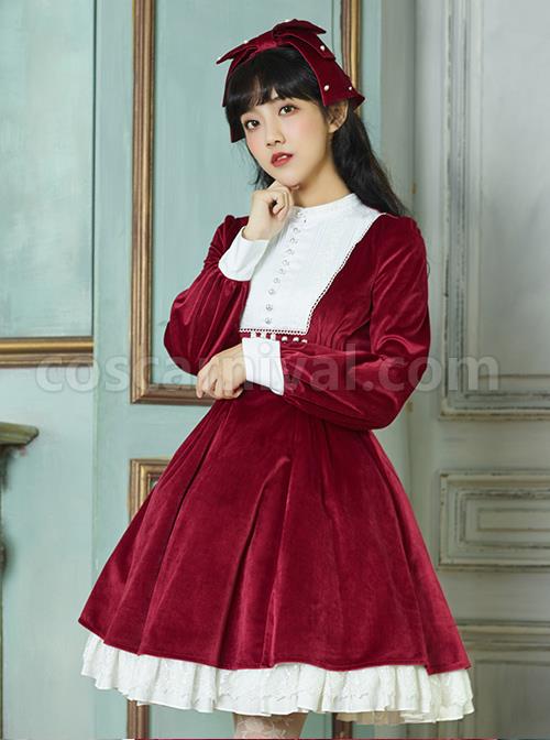 Velour-Long-Sleeve-Pearl-Buttons-Classic-Lolita-Dress-coscarnival-4348
